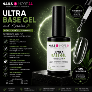 NAM24 - Ultra Base Gel mit Keratin | 10ml Pinselflasche
